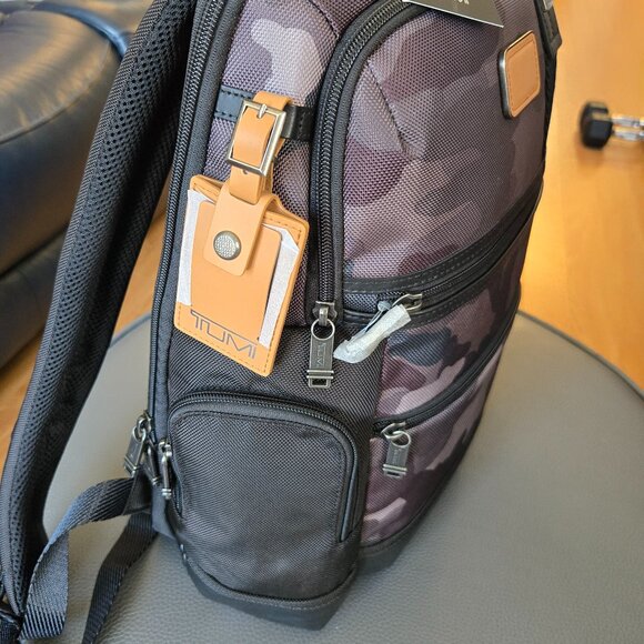 TUMI Parrish Laptop Backpack Ballistic Nylon Leather Khaki Camo (Unisex) - Picture 5 of 16